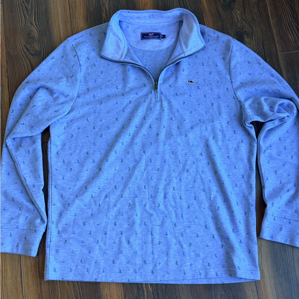 Vineyard Vines Blue Patterned Pullover Large - image 1